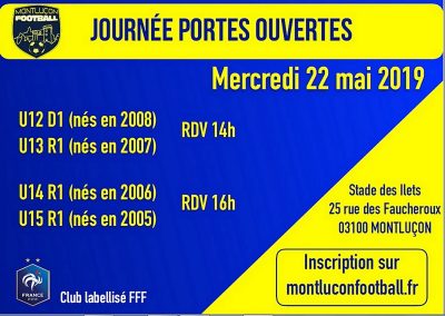 Portes Ouvertes Montluçon Foot U12 à U15