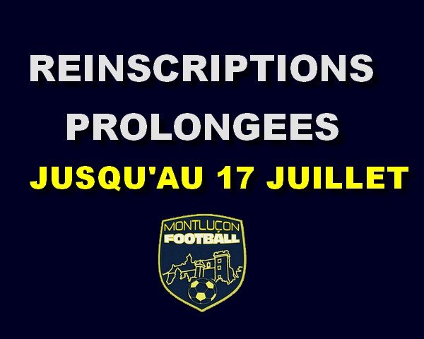 Montluçon Foot réinscriptions 2020-2021