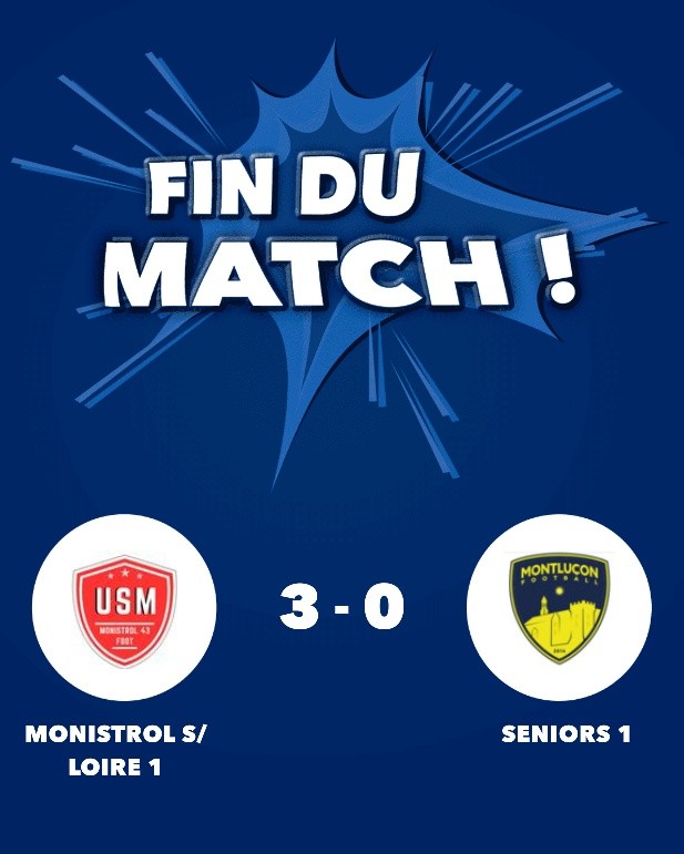 ⚽ RÉSULTAT SENIORS R1 ⚽ Défaite 3-0 ce soir à Monistrol pour notre équipe 😢…